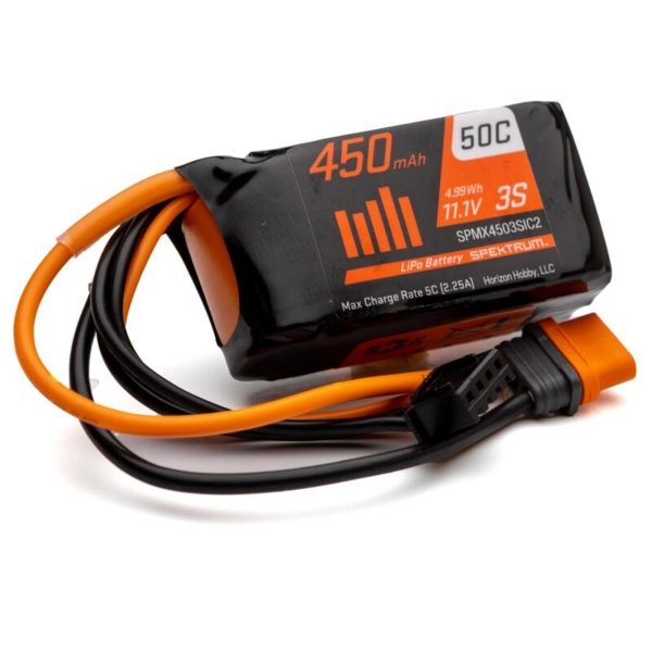 Spektrum 11.1V 450mAh 3S 50C Smart LiPo accu met IC2 stekker