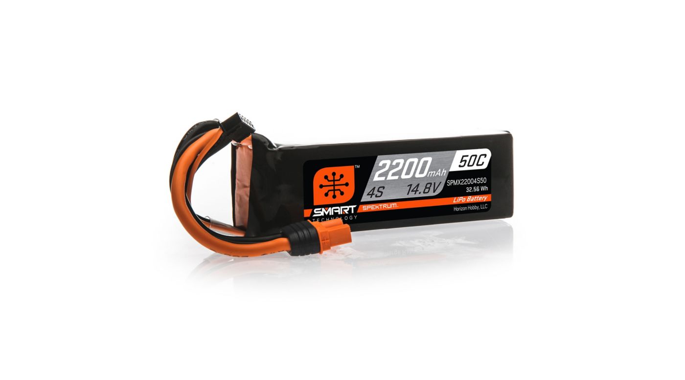 Spektrum 14.8V 2200mAh 4S 50C Smart LiPo accu met IC3 stekker