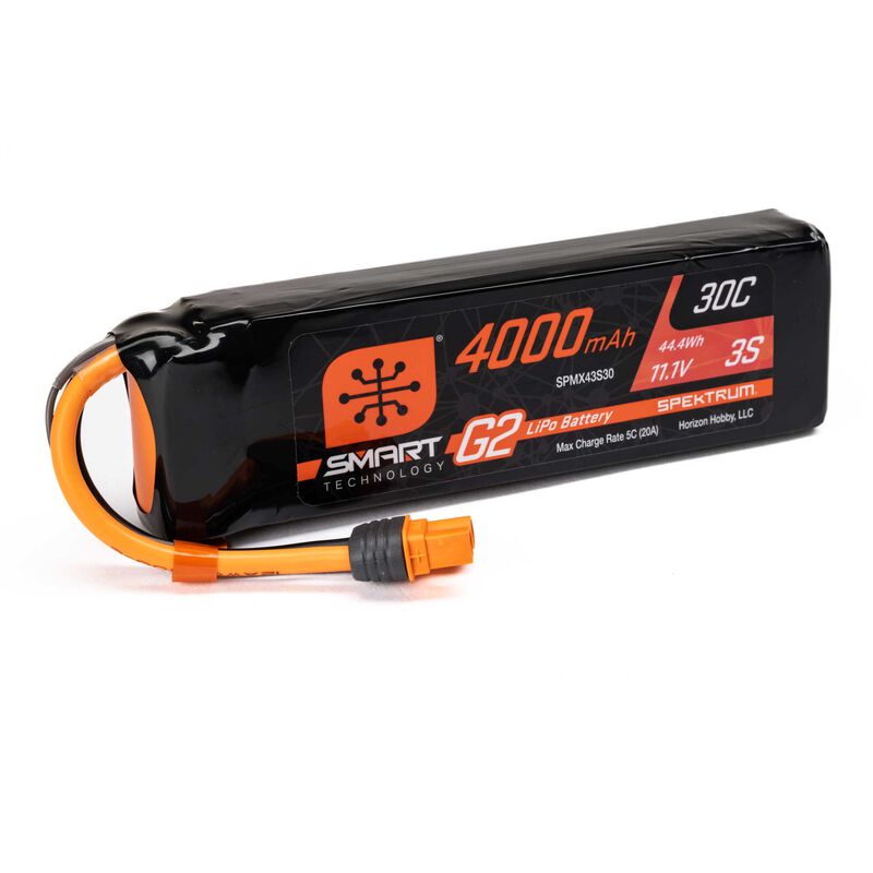 Spektrum 11.1V 4000mAh 3S 30C Smart G2 LiPo accu met IC3 stekker
