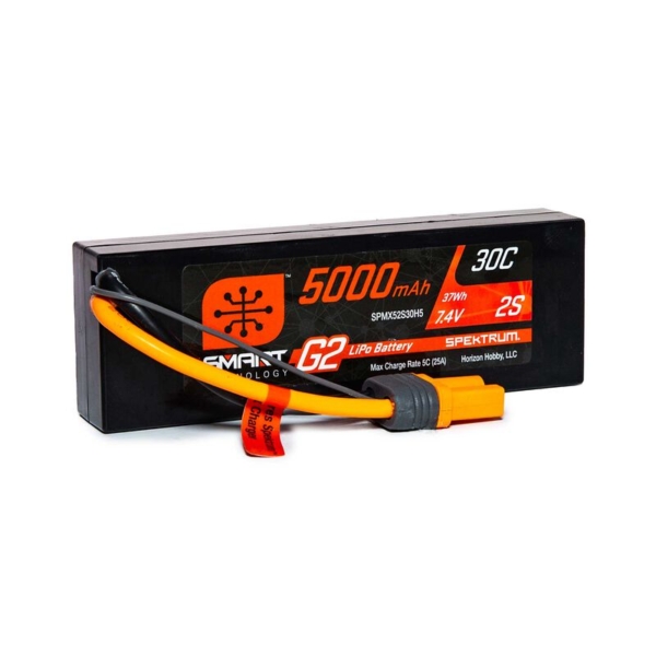 Spektrum 7.4V 5000mAh 2S 30C Smart G2 LiPo accu met IC5 stekker