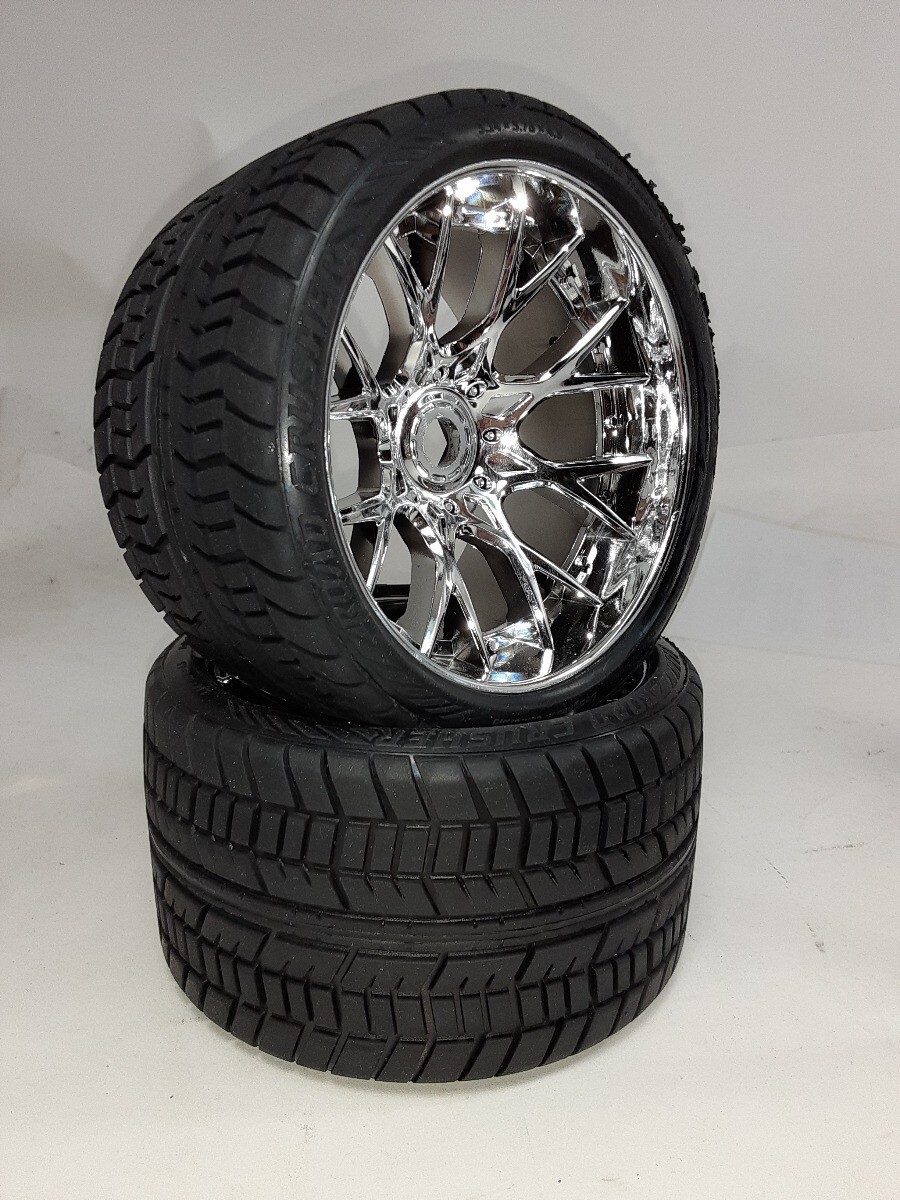 Sweep Racing On-Road Crusher Belted WHD wielen - 1/2 Offset - 17mm - Zilver