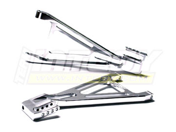 Alloy Rear Lower Arms, Silver - Traxxas E-Revo/Revo 3.3