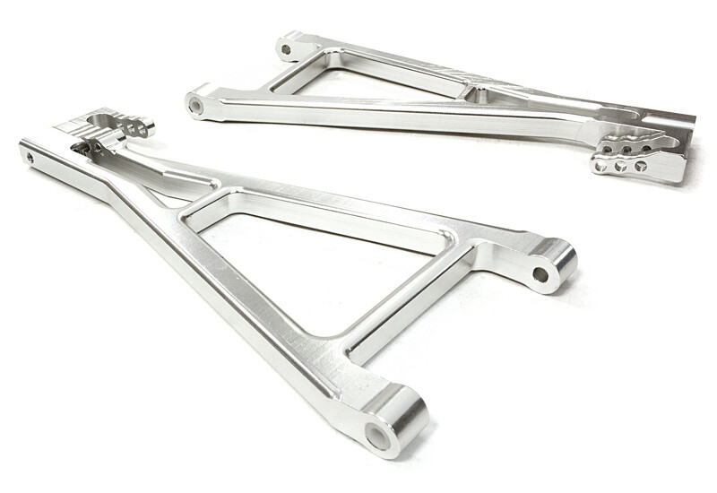 Evolution3 Alloy Rear Lower Arms, Silver - Traxxas E-Revo/Revo 3.3