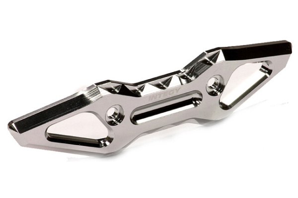 Evolution-6 Billet Machined Alloy Front Bumper, Silver - Traxxas E-Revo