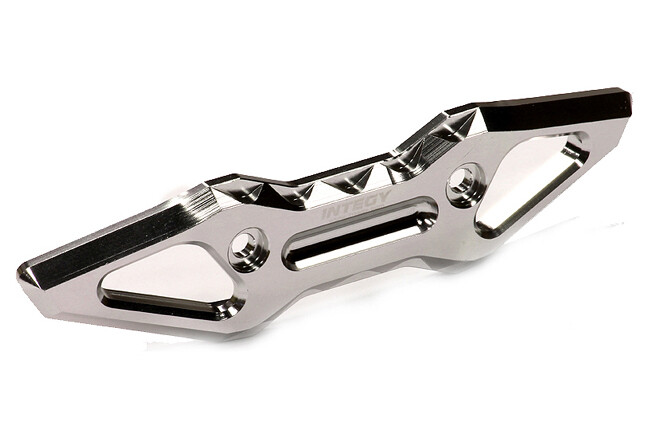 Evolution-6 Billet Machined Alloy Front Bumper, Silver - Traxxas E-Revo