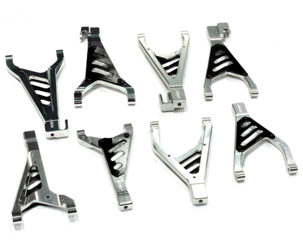 Billet Machined Type II Suspension Kit, Silver - Traxxas E-Revo