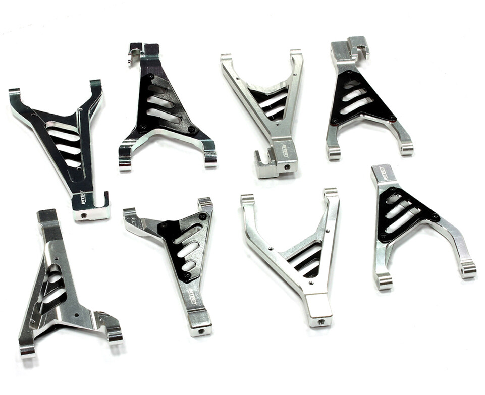 Billet Machined Type II Suspension Kit, Silver - Traxxas E-Revo