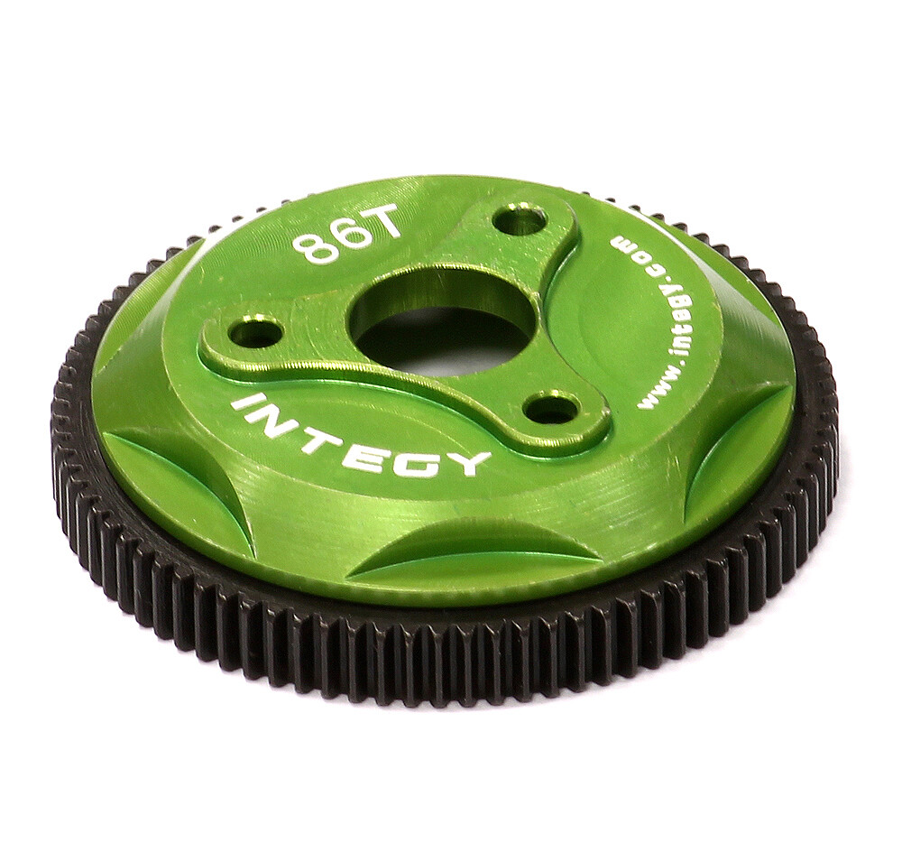 Integy 86T Metal Spur Gear, Green - Traxxas Rustler, Stampede, Slash