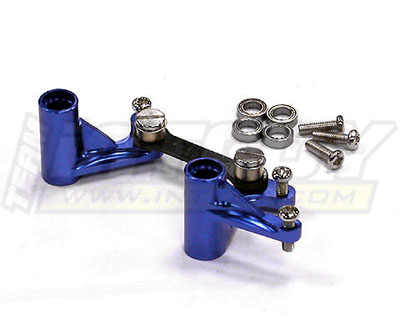 Integy Billet Machined Steering Bellcrank Blue - Rustler, Slash