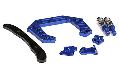 Integy 09 Alloy Front Shock tower, Blue - Traxxas Rustler