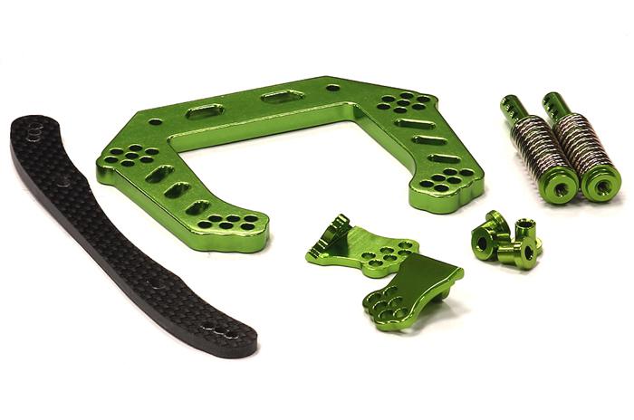 Integy 09 Alloy Front Shock tower, Green - Traxxas Rustler