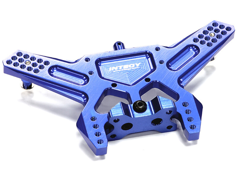 Integy Billet Machined Rear Shock Tower, Blue - Traxxas Slash