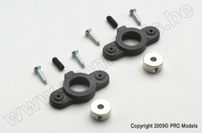 Vliegtuig wielafdekkingskap bevestiging 3mm (2st)