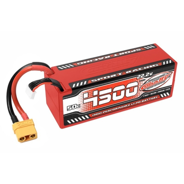 Team Corally Car Lipo 50c 22,2 volt 4500mah met XT90 Stekker