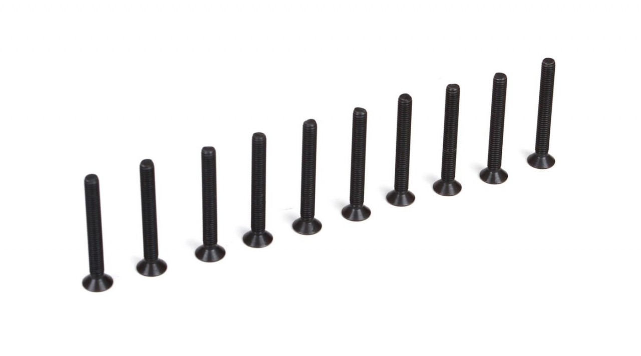 Flat Head Screws, M3 x 25mm (10) (TLR235004)