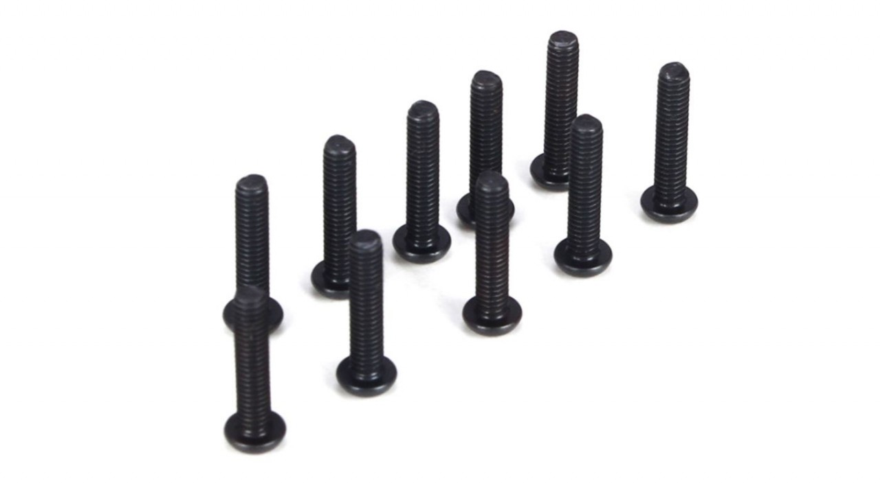 Button Head Screws, M2.5 x 12mm (10) (TLR5913)