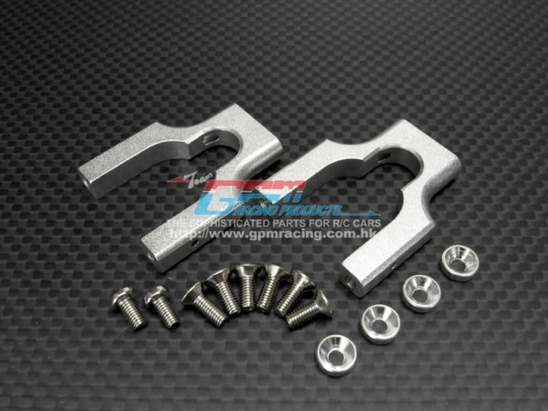 Alloy throttle servo mount with screws & collars - Blauw