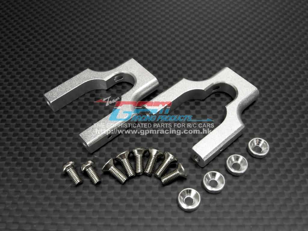 Alloy throttle servo mount with screws & collars - Blauw