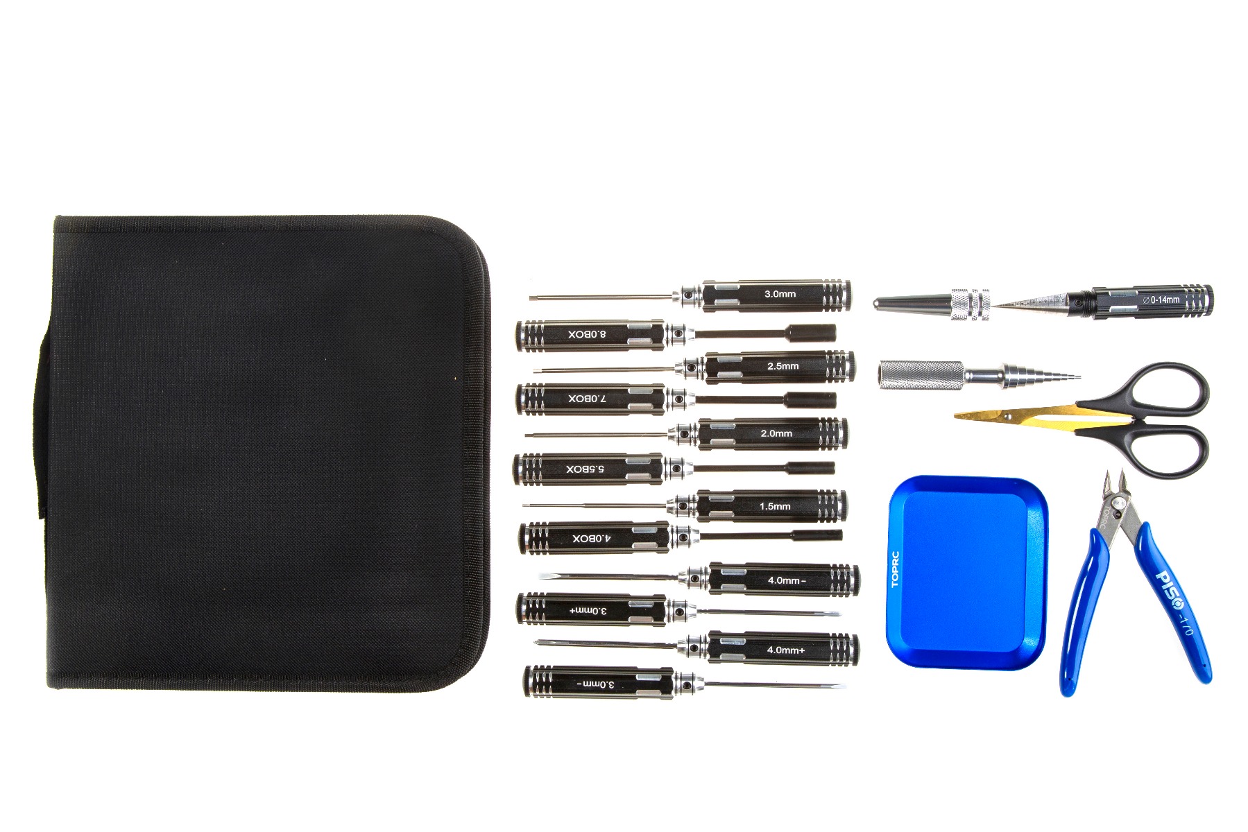 TopRC - Gereedschap set in etuis - 17 stuks