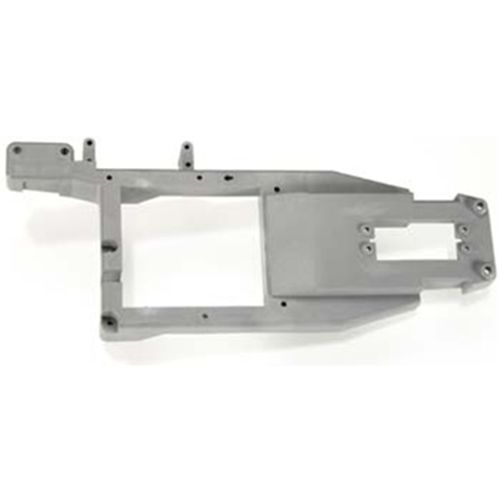 Chassis backbone, plastic/ throttle servo mount (grey)