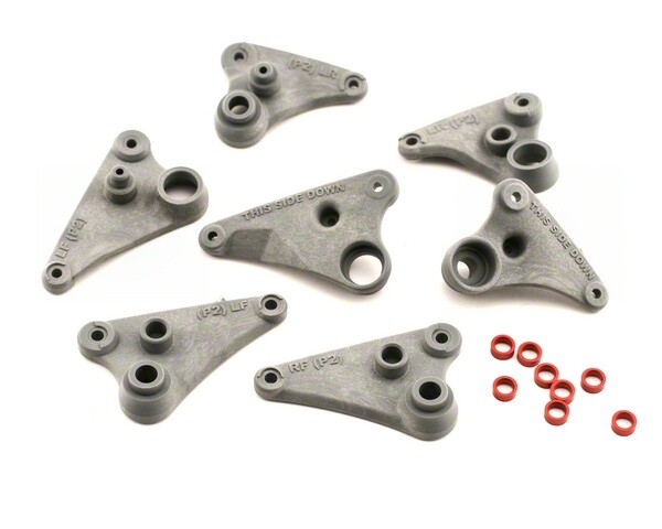 Rocker arm set, progressive-2 (90-t)/ spacers (red aluminum) (8)
