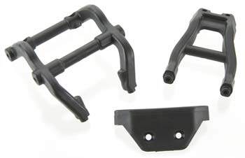 Wheelie bar mounts/ rear skidplate (black)