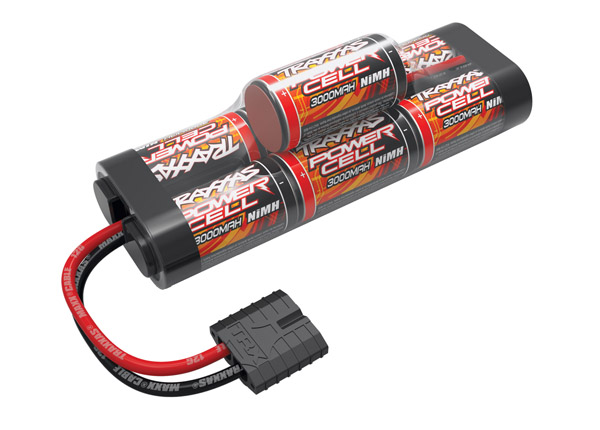 Traxxas NiMH 8,4 volt 3000mah met bobbel & Traxxas ID stekker
