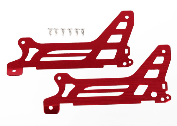 Main frame, side plate, outer (2) (red-anodized) (aluminum)/ screws (6)