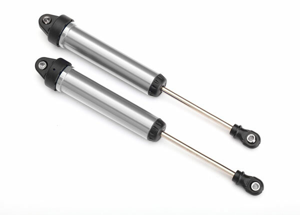 Shocks, GTR, 160mm, silver aluminum (rear, no thread) (2) (TRX-8461)