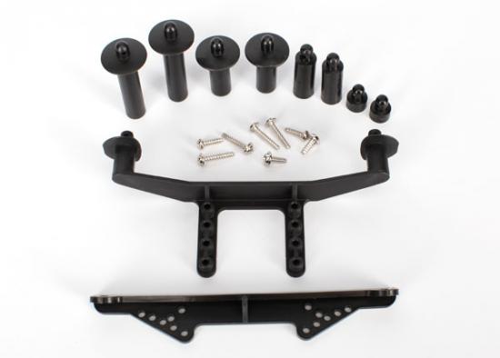 Body Mount, Front & Rear (Black) (TRX-1914R)