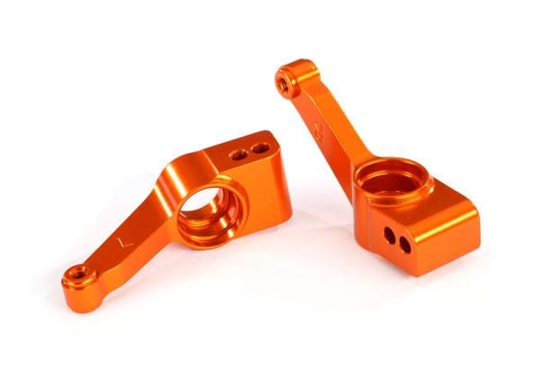 Carriers, stub axle (orange-anodized 6061-T6 aluminium) (rear) (2) (TRX-1952T)