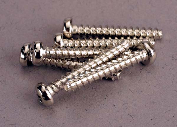 Screws, 3x20mm roundhead self-tapping (6)
