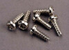 Screws, 3x8mm roundhead self-tapping (6)
