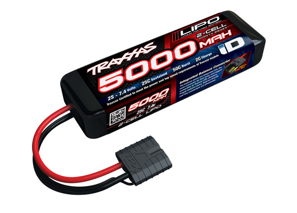 Traxxas lipo 25c 7,4 volt 5000mah met Traxxas ID connector