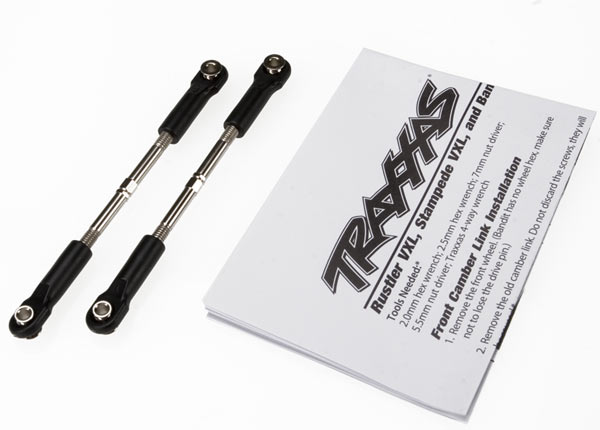 Turnbuckles, toe link, 61mm (96mm center to center) (2) (assembled with rod ends and hollow balls) (fits stampede)