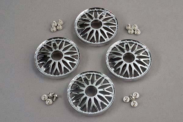 Wheel covers, bbs type (chrome) (4)/ attachment screws (12)