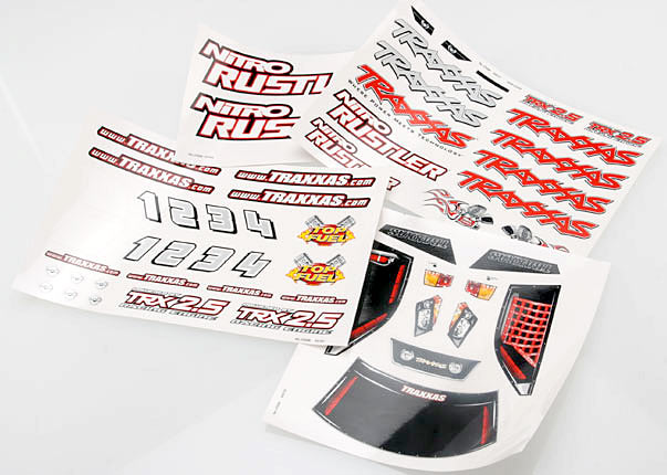 Decal sheets, nitro rustler