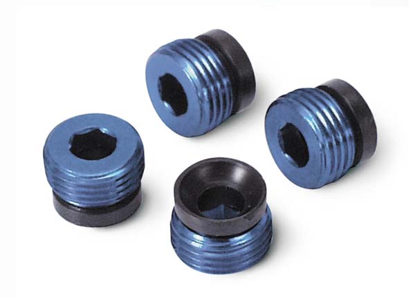 Aluminum caps, pivot ball (blue-anodized) (4) (TRX-4934X)