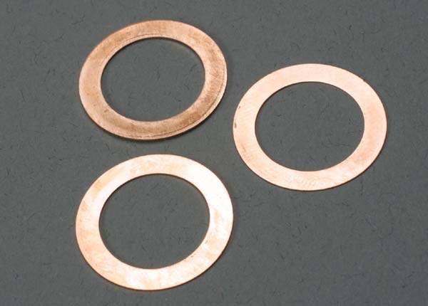 Gaskets, cooling head: 0.15, 0.25, 0.35mm (1 each) (trx 2.5, 2.5r)