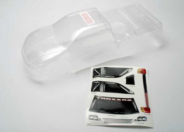 Body, revo (clear, requires painting)/window, grill, lights decal sheet