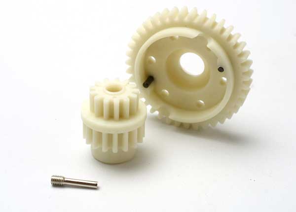 Gear set, 2-speed standard ratio (2nd speed gear 39t, 13t-17t input gears, hardware)