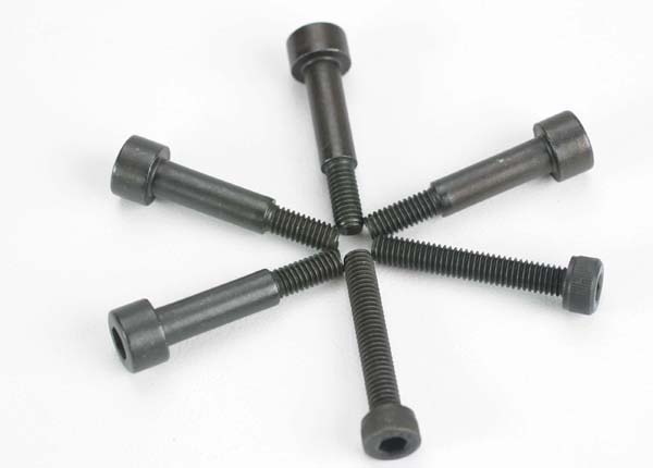 Shoulder screws, 4x25mm cap-head machine (6) (with 5mm shoulder for monster buggy)
