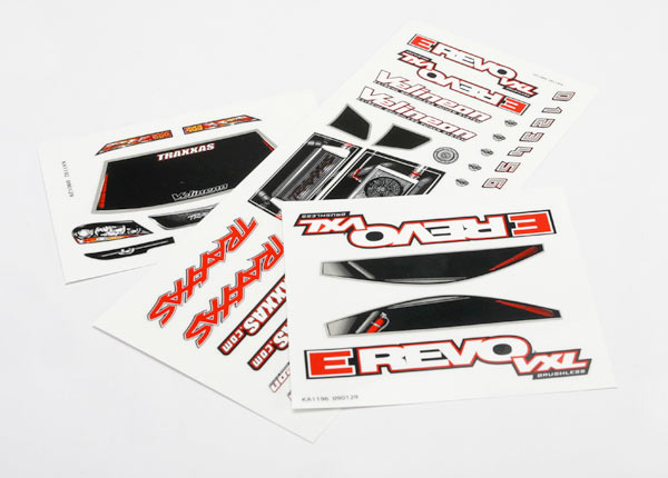 Decal sheets, 1/16 E-Revo vxl