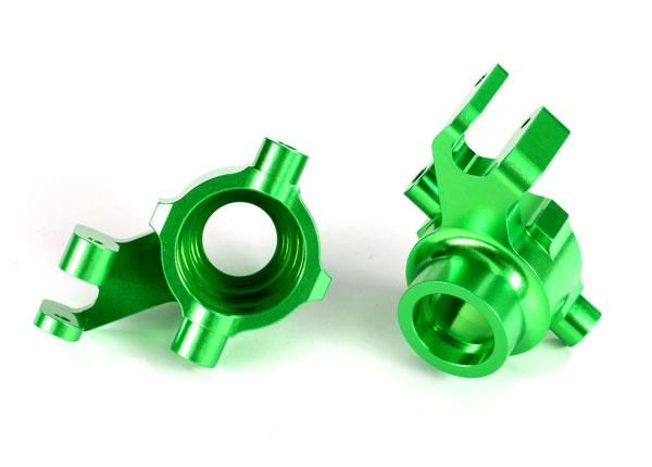 Steering blocks, 6061-T6 aluminum (green-anodized), left & right (TRX-8937G)