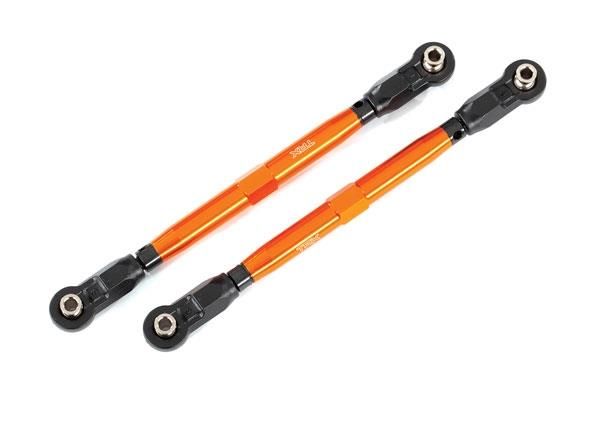 Toe links, front (TUBES Orange-anodized, 6061-T6 aluminum) (2) (TRX-8997A)
