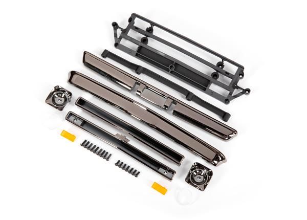 Body accessories, Chevrolet C10, black chrome (includes grille (upper & lower), headlight housings (left & right), bumpers (front & rear), mounting...
