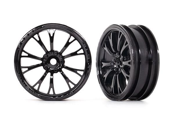 Traxxas Wheels, Weld gloss black (front) (2) (TRX-9472)