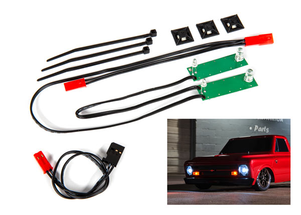 Traxxas Drag Slash LED light set, front, complete (white) (TRX-9496)