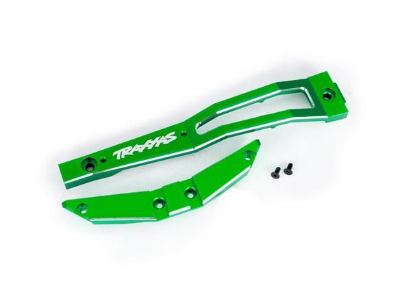 Traxxas - Chassis brace, front, 6061-T6 aluminum (green-anodized/ 2.5x6mm CCS (with threadlock) (2) (TRX-10221-GRN)