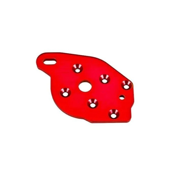 Traxxas - Plate, motor, 6061-T6 aluminum (red-anodized) (TRX-10259-RED)